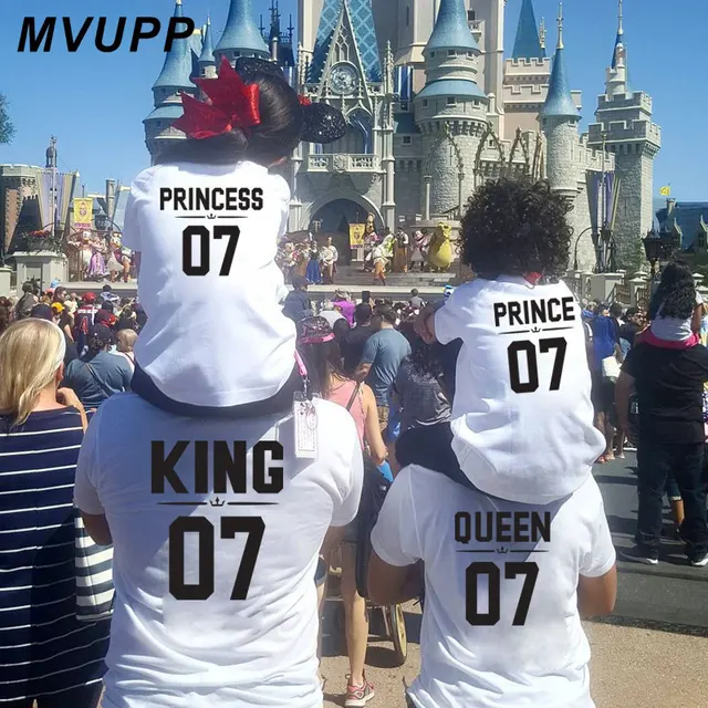 Mvupp Family Matching Clothes Short Sleeve King Queen Prince