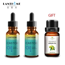 Чистое касторовое масло для волос эфирное масло ресницы наращивание бровей предотвращает старение кожи+ чистое марокканское аргановое масло ремонт повреждения волос