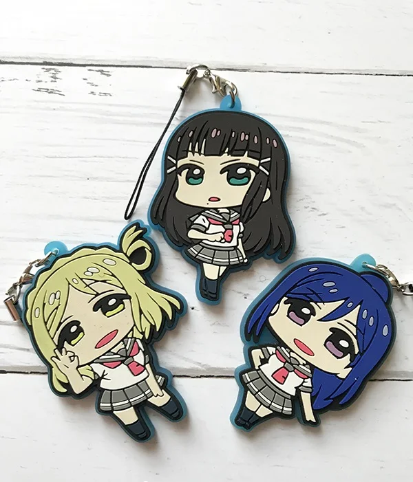 G522 Love Livev Kotori аниме брелок Nico Rin Umi Maki Chika Riko Yoshi Kunikida Kanan резиновый ремешок/Шарм для