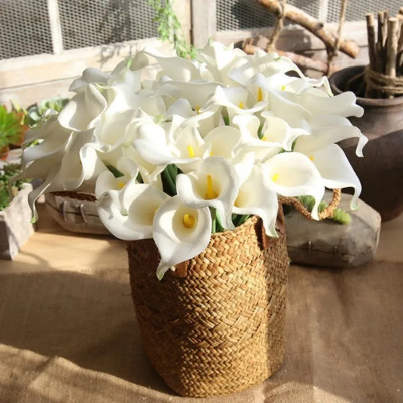 

Calla Fake Flowers Real Touch Artificial Flowers Wedding Decorative Lily Flores Beam Flowers Party Decoration Autumn Accessories