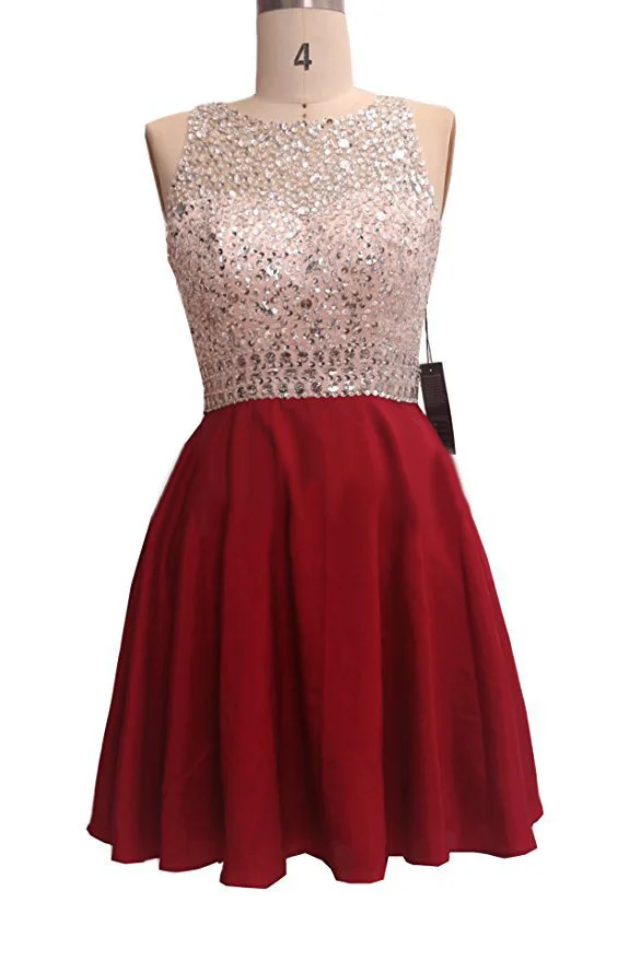 

Bealegantom 2018 New Sexy Short Homecoming Dresses With Beaded Crystals Lace Up Prom Party Dresses Graduation Dress QA1502