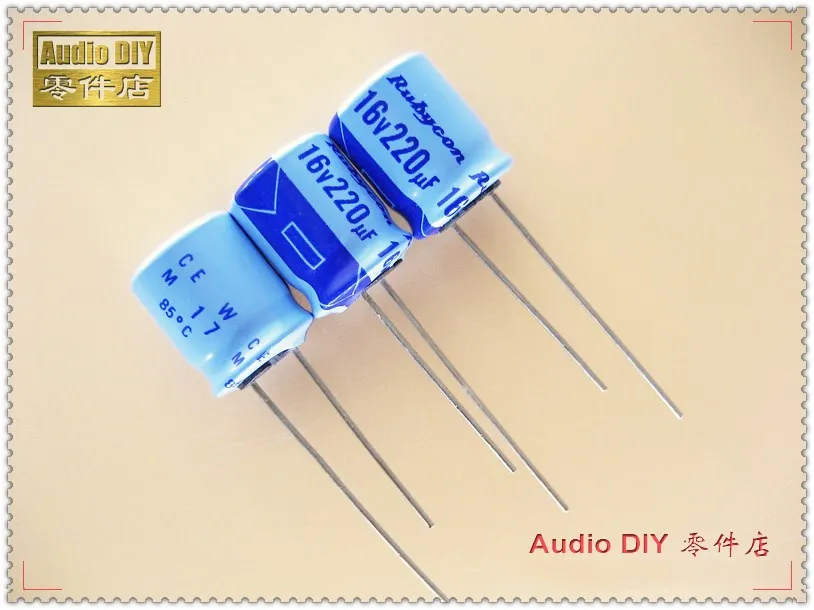 

50PCS Rubycon old models sky blue TWSS series 220uF 16V 16V220UF electrolytic capacitor