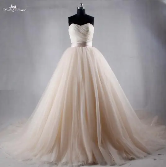 RSW1027 дешевые простые элегантные свадебные платья цвета шампанского с вырезом в виде сердца из Китая Hochzeitskleid - Цвет: Многоцветный