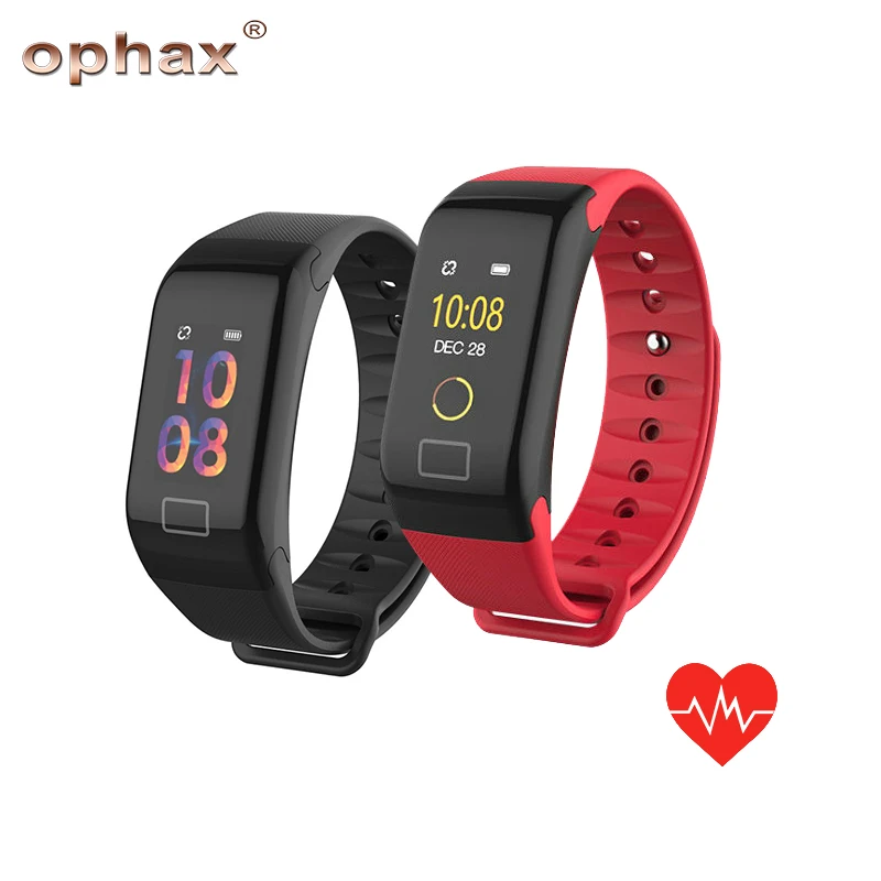 

OPHAX Waterproof Color Screen F1 Plus Smart Wristband Blood Pressure Heart Rate Monitor Sport Bracelet Household Health Monitors