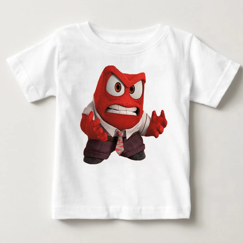 

2018 hot sale Children Clothing T Shirt Inside Out Lovely Boy Girl Clothes T-Shirt fear anger Cartoon Children's clothing MJ