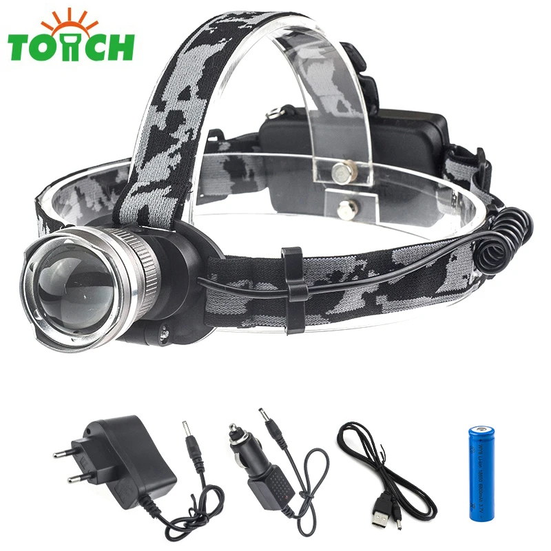 

TOACH powerful led headlamp Headlight CREE XML T6 head lamp 3800 Lumen Head Flashlight Torch 18650 Rechargeable 3xAAA Helmet