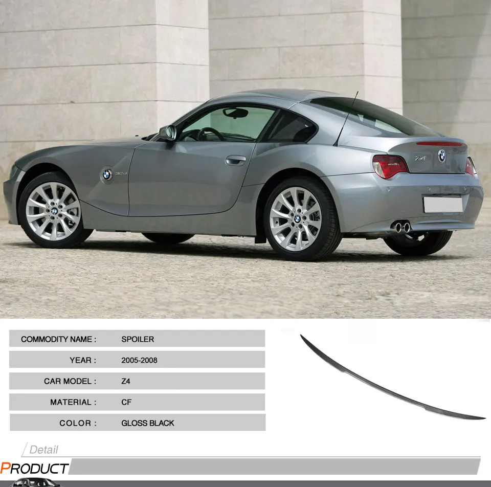 Fibra de Carbono Spoiler para Bmw Asa Traseira z4 2005 2006 2007 2008 E86 2 2005 2006 2007 2008 e86 fibra de