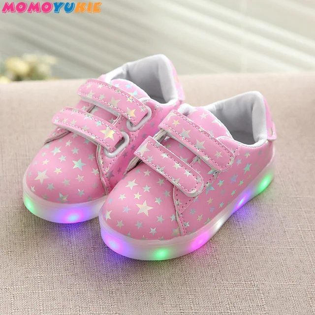 US $8.70 Led luminous Shoes For Boys girls Fashion Light Up Casual kids 3 Colors charge new simulation sole 