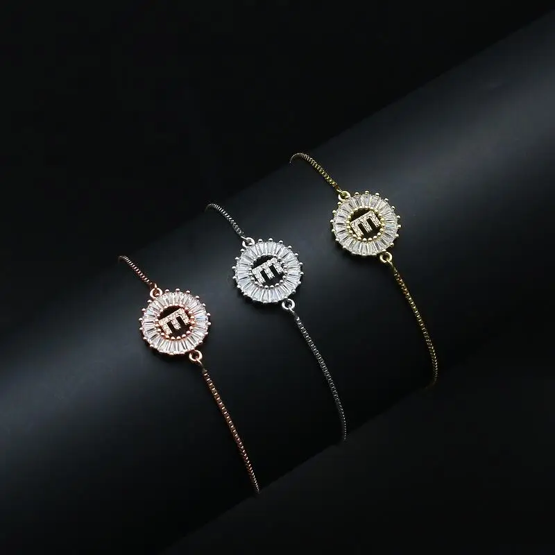 Брендовый милый Мишка дизайн микро Pave CZ браслеты с буквами для женщин ювелирные изделия Новые популярные регулируемые цепи женские браслеты