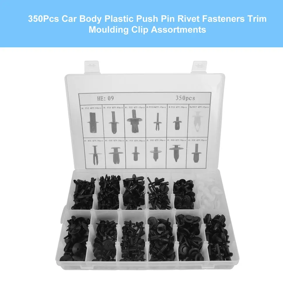 

2x 350Pcs Auto Car Push Retainer Pin Rivet Trim Clip Car Body Plastic Fasteners