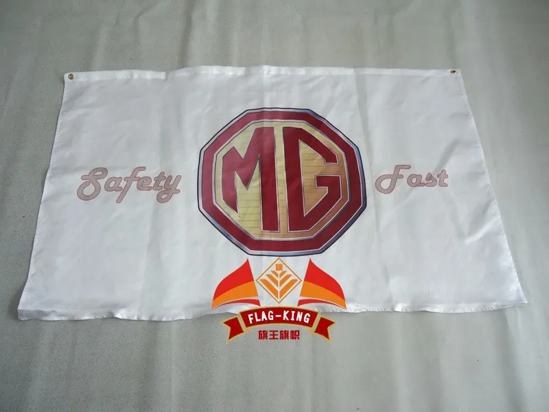MG безопасный Быстрый Гоночный флаг, 90*150 см полиэстер MG безопасные быстрые баннеры на машину