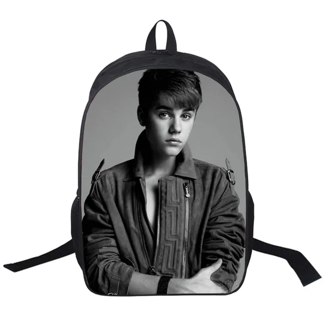 Hot Sales Printing Justin Bieber Bag Children Backpack Men's Backpack