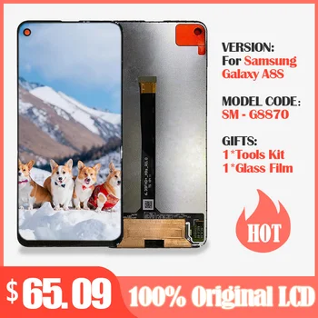 

100% ORIGINAL AMOLED 6.4'' Display LCD for SAMSUNG Galaxy A8S LCD Display Screen +Touch Digitizer Assembly 2340*1080