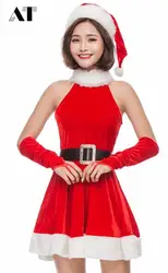 Сексуальный Рождественский костюм сексуальное женское платье Санты рождественское платье