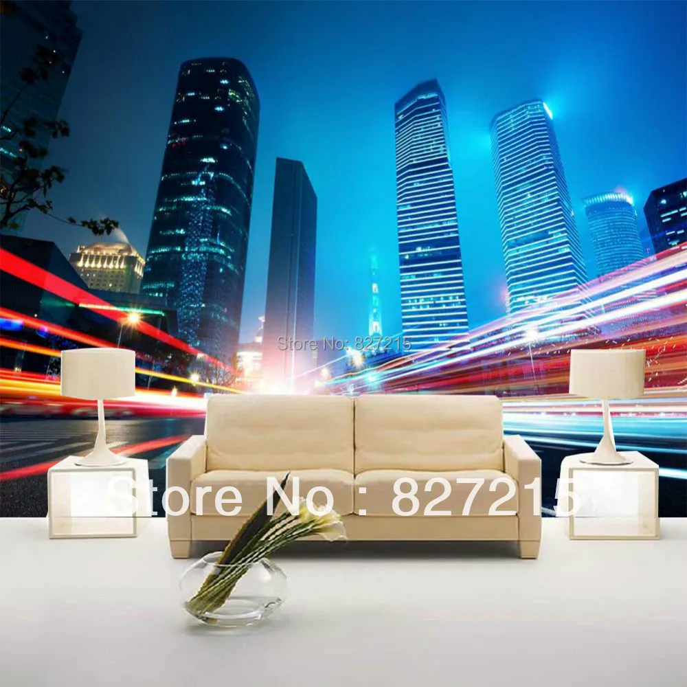 3D-0520/ модный материал для украшения стен/материал ПВХ/стрейч-пленка/красивая ночная сцена/Функция как настенная бумага/устойчивая