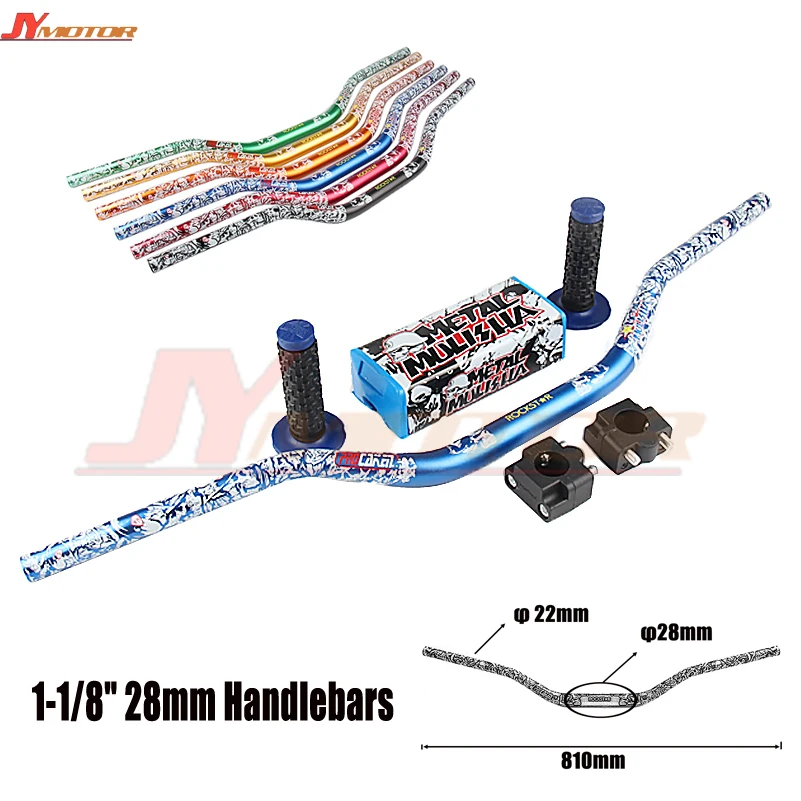 Мотоцикл алюминиевый 1 1/" 28 мм руль+ ручки+ коврик+ бар зажим rise для CR YZ RM KX KTM CRF YZF WRF KXF KLX rmz RMX