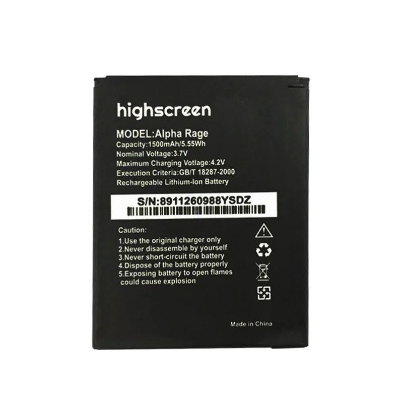1 шт. аккумулятор для мобильного телефона Highscreen Alpha Rage запчасти аккумулятора