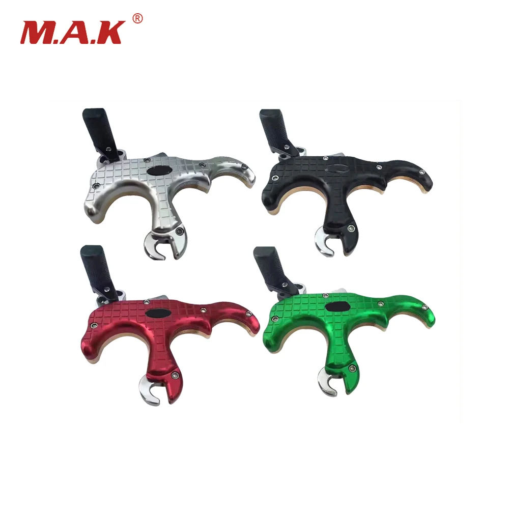 4 Color Three fingers Stainless Steel Archery Caliper Release for