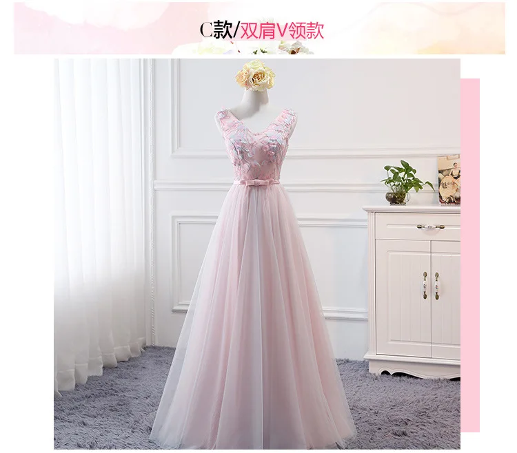 Модное кружевное длинное розовое платье подружки невесты для женщин свадебное платье для гостей с длинными рукавами для торжественных случаев