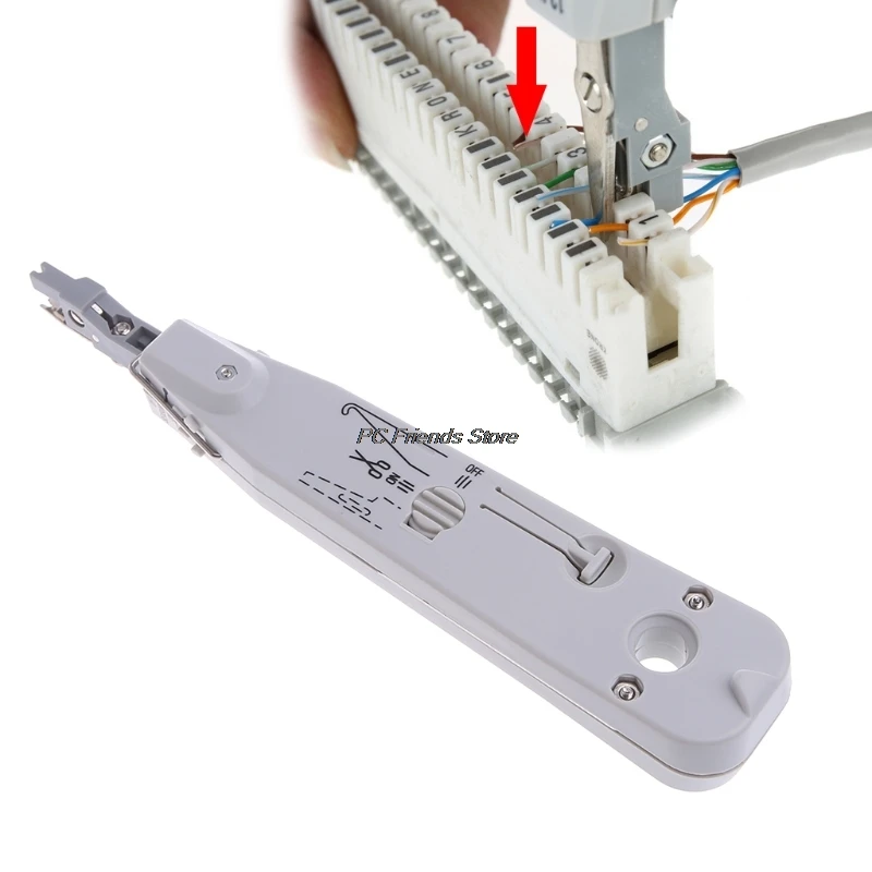 Ethernet Network Patch Panel Faceplate Punch Down Tool RJ11 RJ45 Cat5 with Sensor X6HA