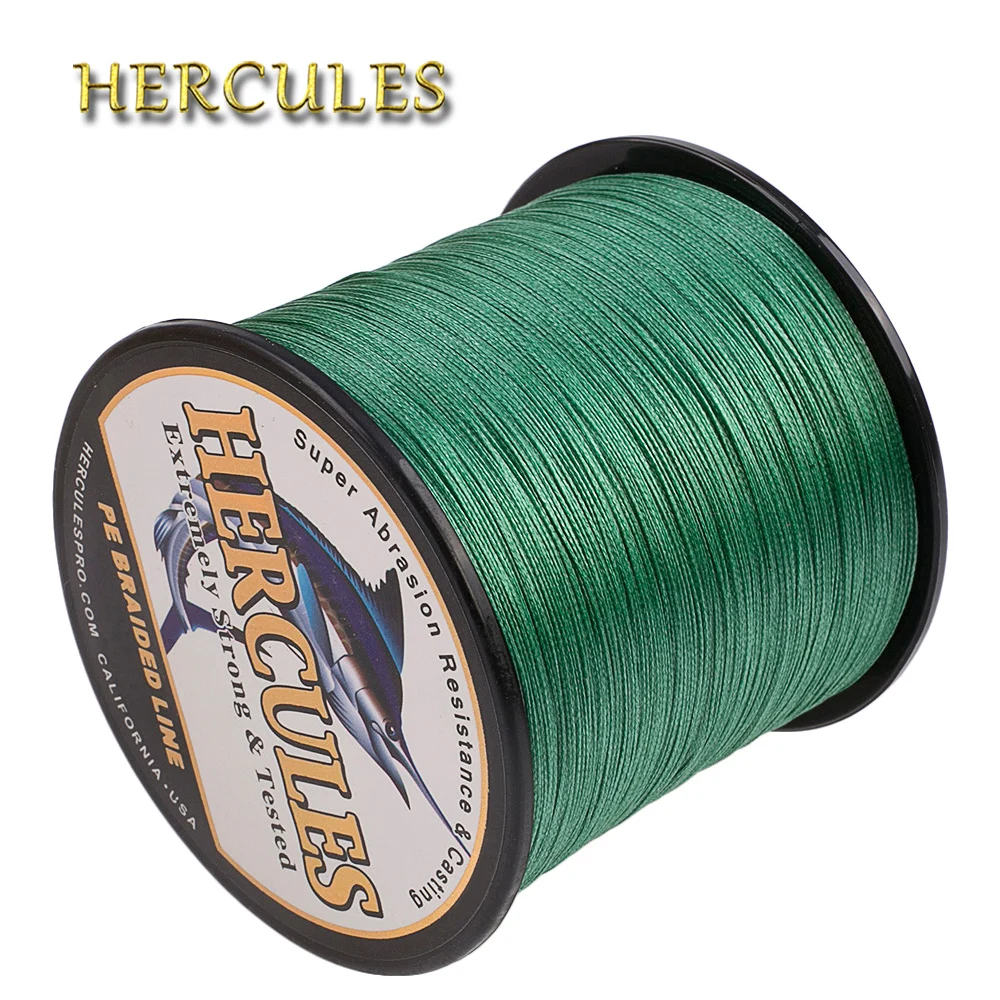 Trançado de Linha de Pesca Acessórios de Pesca Linha de 100 Hercules 10 300lb Verde pe m 300 m 500 m 1000 m 1500 m 2000 m 8 Vertentes Pesca Carpa
