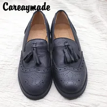 Careaymade/ ; Новинка года; оригинальная обувь из овечьей кожи ручной работы; женская повседневная кожаная обувь с кисточками в стиле ретро