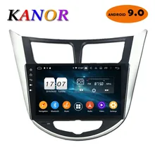 KANOR 4 + 32G 2 din android 9.0 car dvd gps sistema di navigazione per hyundai solaris accent verna 2011 2013 2014 2015
