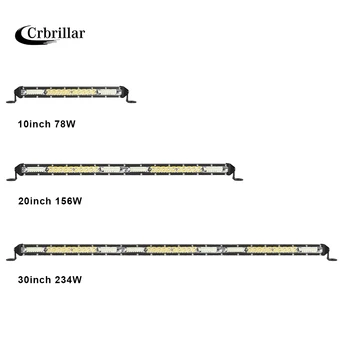 

Crbrillar 78W 156W 234W 10D Super Slim Offroad LED Light Bar Spot Flood Combo Beam LED Work Fog Light for Trucks Tractor UAZ ATV
