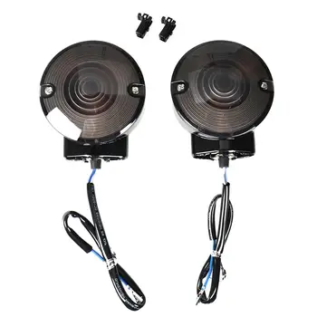 

Rear Gloss Black Aluminum Turn Signal With Smoked Lens Fit For Harley Electra Glide FLH/T FLHTK Road King