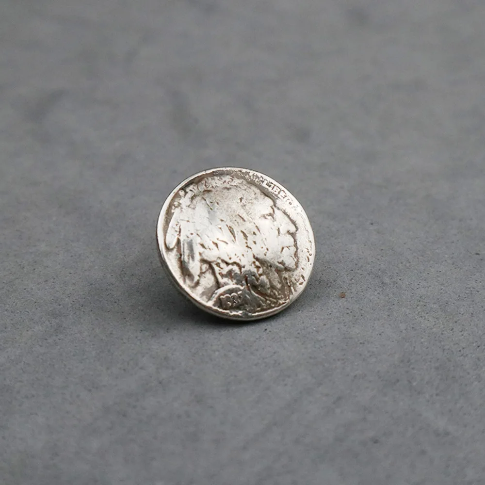 Leathercraft аппаратного индийский головы полдоллара монета Кончо, античное серебро 606312S-22