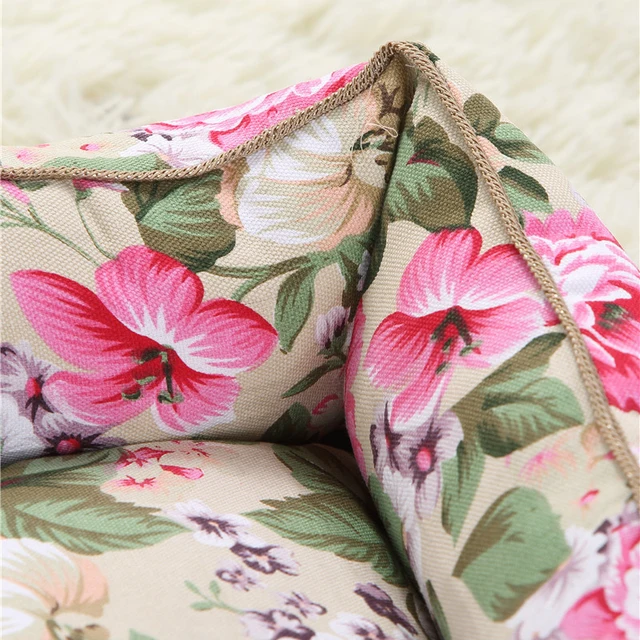 Dog’s Floral Pattern Waterproof Bed
