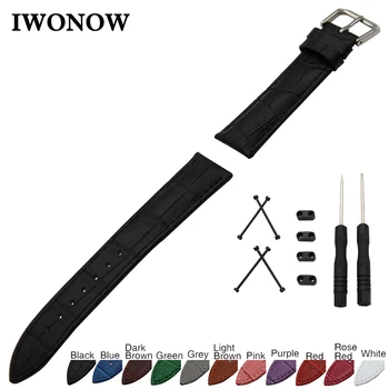 

Croco Genuine Leather Watch Band 24mm for Suunto Core Stainless Steel Buckle Strap Wrist Belt Bracelet + Lug Adapter + Tool