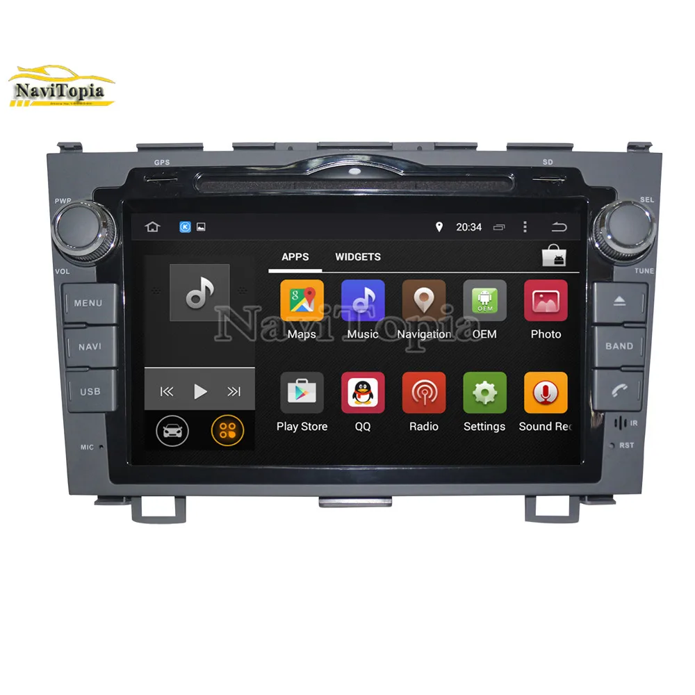 Perfect NAVITOPIA 4G RAM 64G ROM PX6 Six Core Android 9.0 Car DVD Multimedia Player GPS Navigation for Honda CRV 2006 2007 2008-2011 3