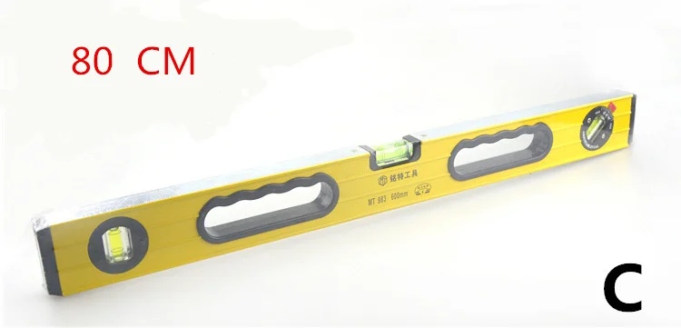 Прецизионный измерительный прибор с шкалой из алюминиевого сплава спиртовой уровень для измерительных приборов 300-1000 мм измерительные инструменты - Цвет: C800mm
