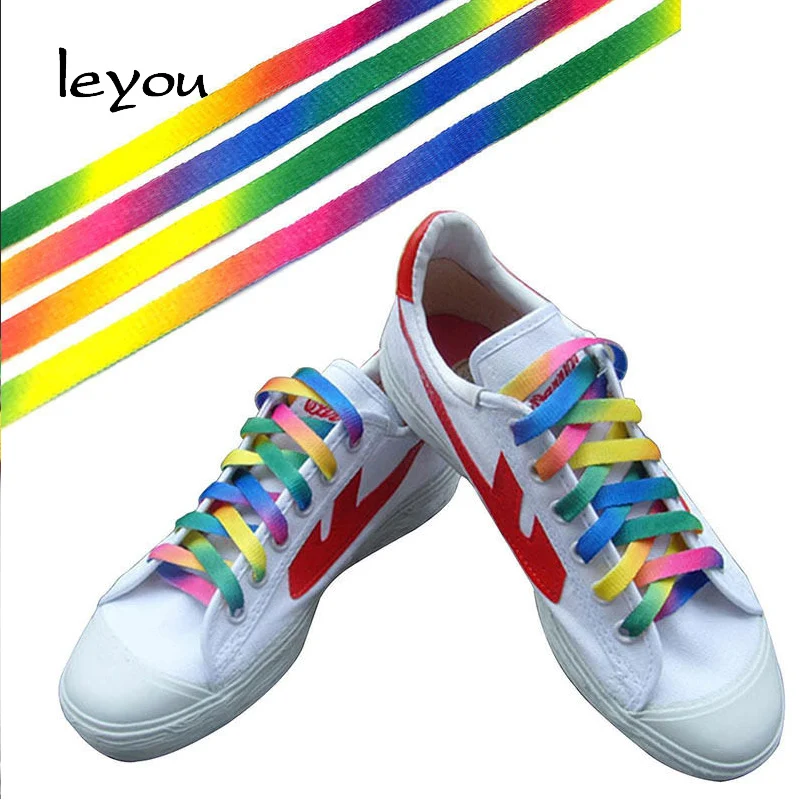 Pair Pack Flat Rainbow Trainers Shoes Laces Strong Shoelaces Boots Wholesales Pair Pack Flat Rainbow Trainers Shoes Laces Strong Shoelaces Boots Wholesales