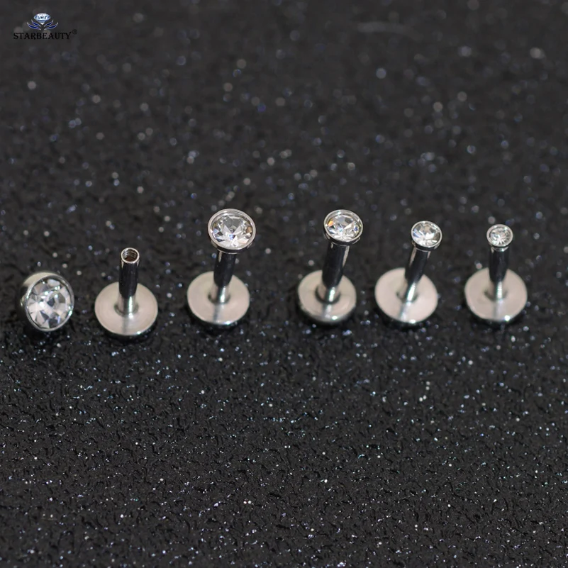 Gem Nose Rings Helix Piercing Tragus Piercing Labret Lip Ring Earrings Studs 2pcs Mix 16G 1.5/2/2.5/3/4mm nose rings,piercing jewelry,nose studs,body piercing earrings,ear piercing jewelry,ear studs,metal jewelry,body piercing jewelry,body jewelry
