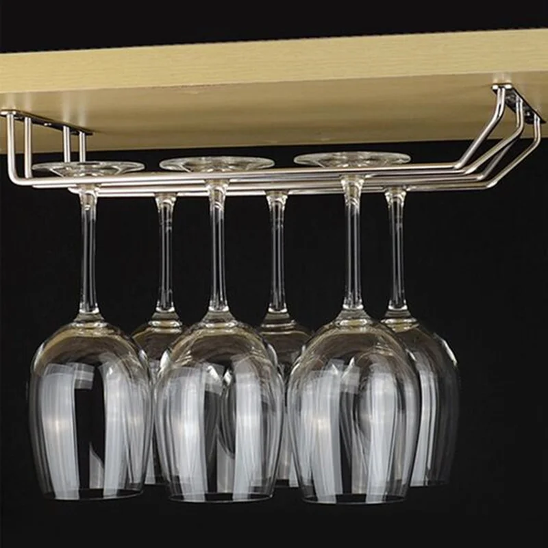 Держатель для стеклянных стаканов полка шкафа из нержавеющей стали 1 3 ряда цвет