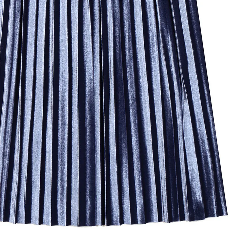NEW Fashion 2018 Summer style skirts womens Pleated Skirt Vintage High Waist straight Skirt Long Skirts Femme Saia Y05#N (2)