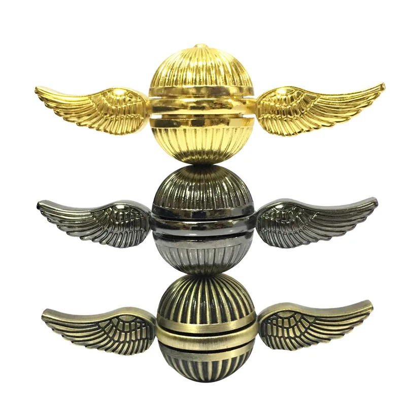 Copper Golden Snitch Quidditch Fidget Spinner with box Hand Toy For EDC