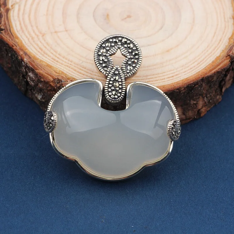 

2019 Real Asg Cluci Cage Pendants S925 Pure Pendant National Wind Restoring Ancient Ways Is Pulp Large Fortunes Changmingsuo