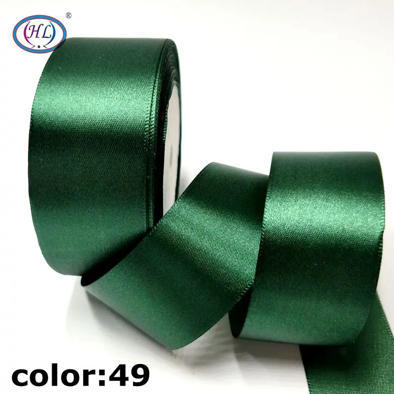 color 49 HL 6/10/15/20/25/40/50 мм 25 ярдов атласными лентами DIY искусственный шелк розы поставки шитье ручной работы аксессуары Материал - Цвет: color 49