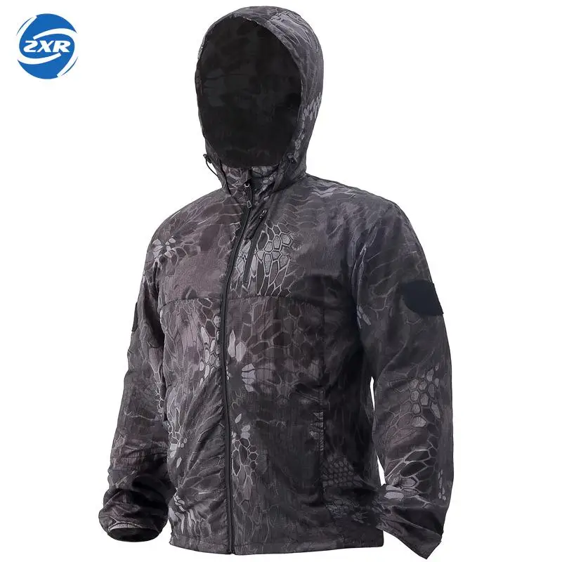 

Zuoxiangru Unisex Camouflage Coat Exercise waterproof Windproof Jacket Sun Protection Cycling Running outdoor Activities Hoodie