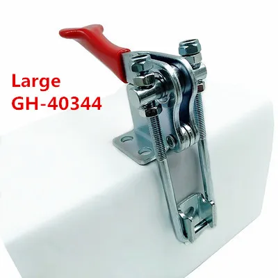 Large GH-40344 1 шт. оцинкованный ручной инструмент защелки типа фиксированного штифта Регулируемый Засов застежка, вертикальный быстрый зажим тумблер защелка, защелки Засов прицепа - Цвет: Large GH-40344