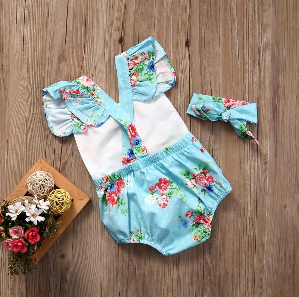 Newborn Girl Easter Romper Outfits, Rabbit Flowers clothing 7