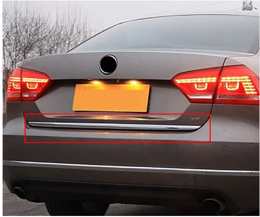 For VW Passat B7 2011-2015 Silver Titanium Switch Tailgate Trunk Cover Trim 1PCS