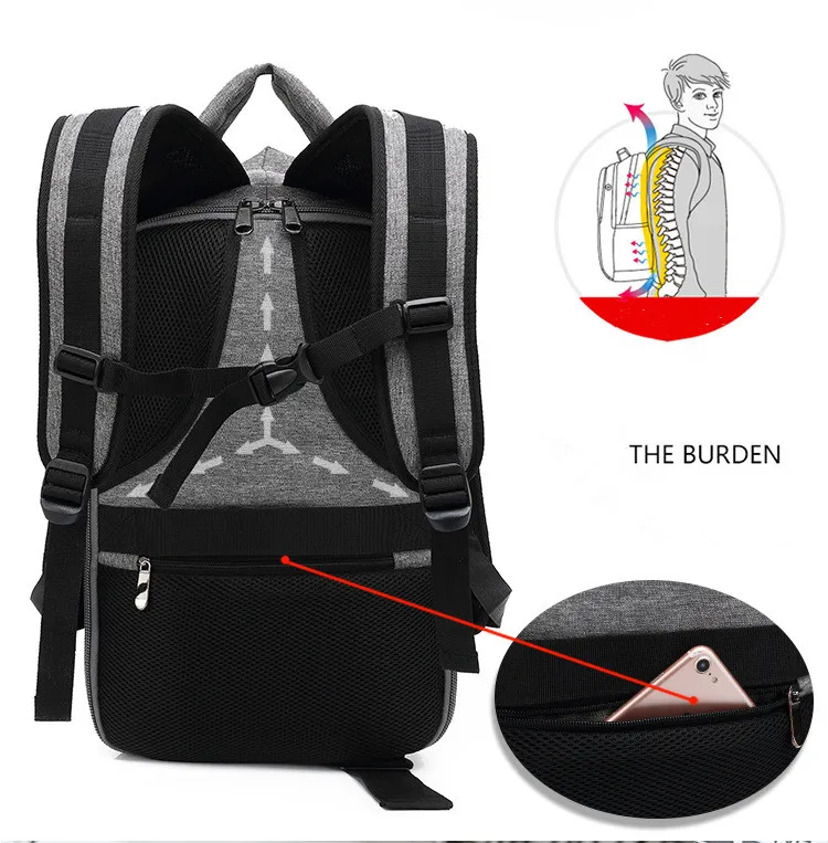 Мужской рюкзак 14 15,6 дюймов, рюкзак для ноутбука, водонепроницаемый, Оксфорд, противоугонная сумка, большая вместительность, унисекс, школьные рюкзаки