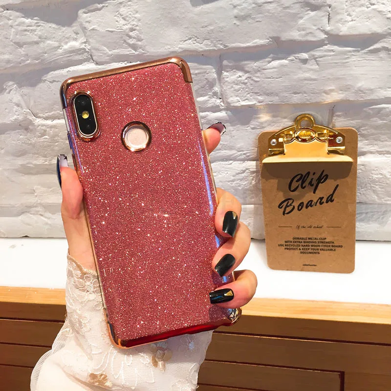 Чехол из ТПУ с мягким покрытием для Xiaomi Mi 8 Lite SE A1 A2 6X 5X Max 3 блестящий чехол Redmi Note 6 Pro