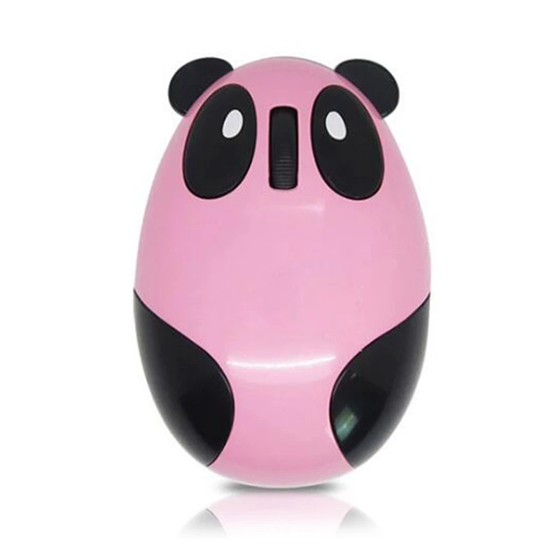 Перезаряжаемая беспроводная мышь 1600 dpi USB 2,4 GHz оптическая мышь 3D милая мультяшная панда игровая компьютерная мышь для ноутбука PC девочка дети - Цвет: Розовый