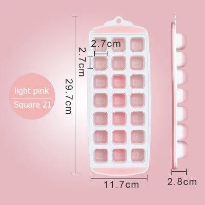 C21 Силиконовый поднос для льда с крышкой самодельный Лед Куб Форма для конфет виски мороженое производитель лоток для кухни бар Вечерние - Цвет: C21