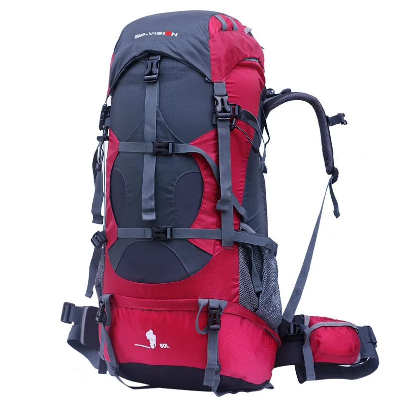 

Large-capacity mountaineering bag 80L double shoulder outdoor sports bag hiking camping backpack